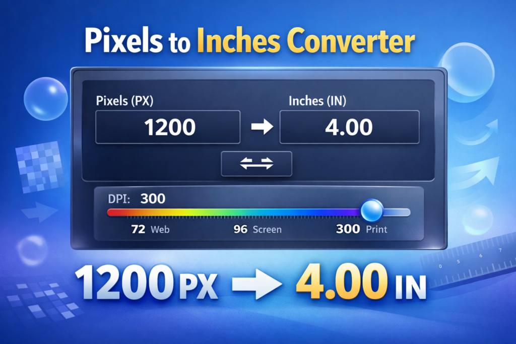 Pixels to Inches Converter
